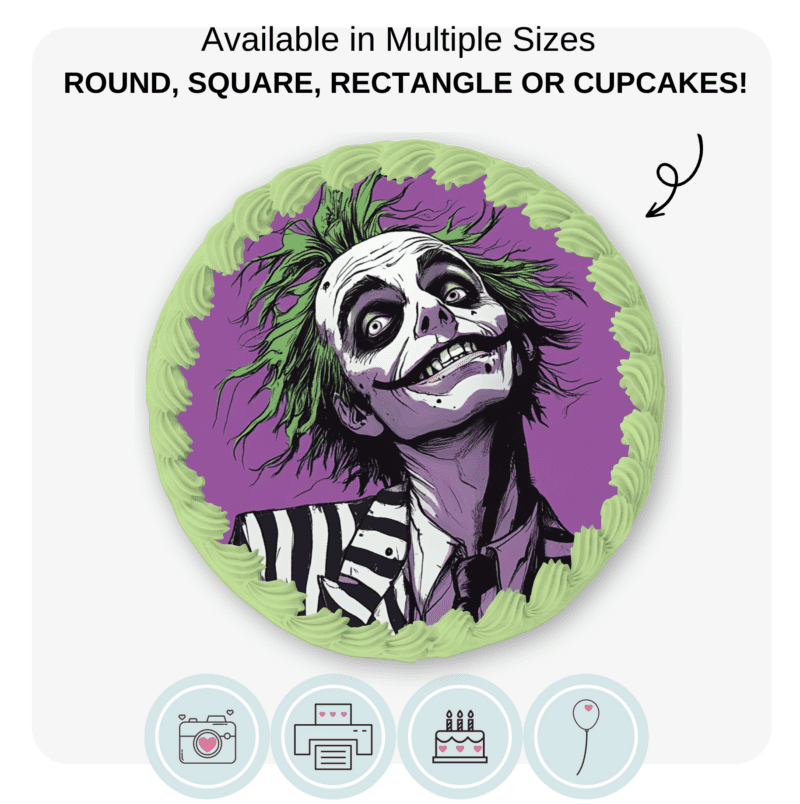 BeetleJuice Themed Cake Topper
